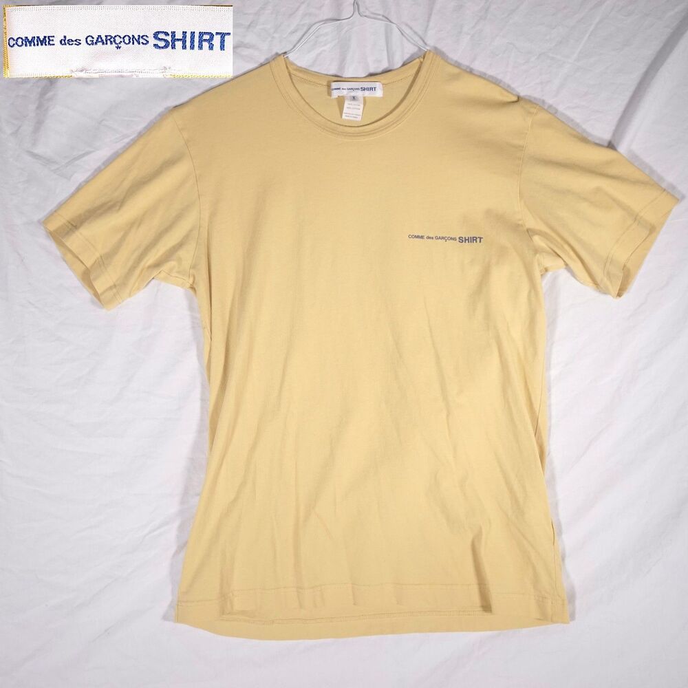Comme des Garçons SHIRT T-Shirt Yellow Logo Mens XL See Photos